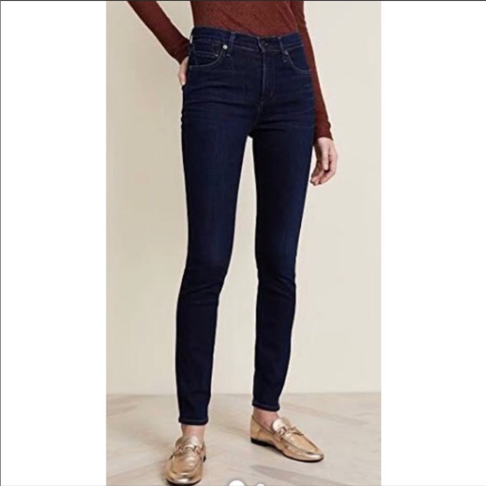 Citizens of Humanity High Rise skinny blue jeans